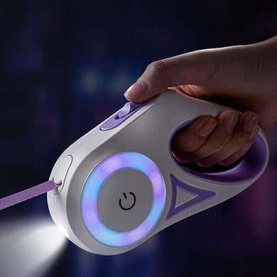 SafeWalk Pro — LED Retractable Dog Leash | Be Seen. Stay Safe