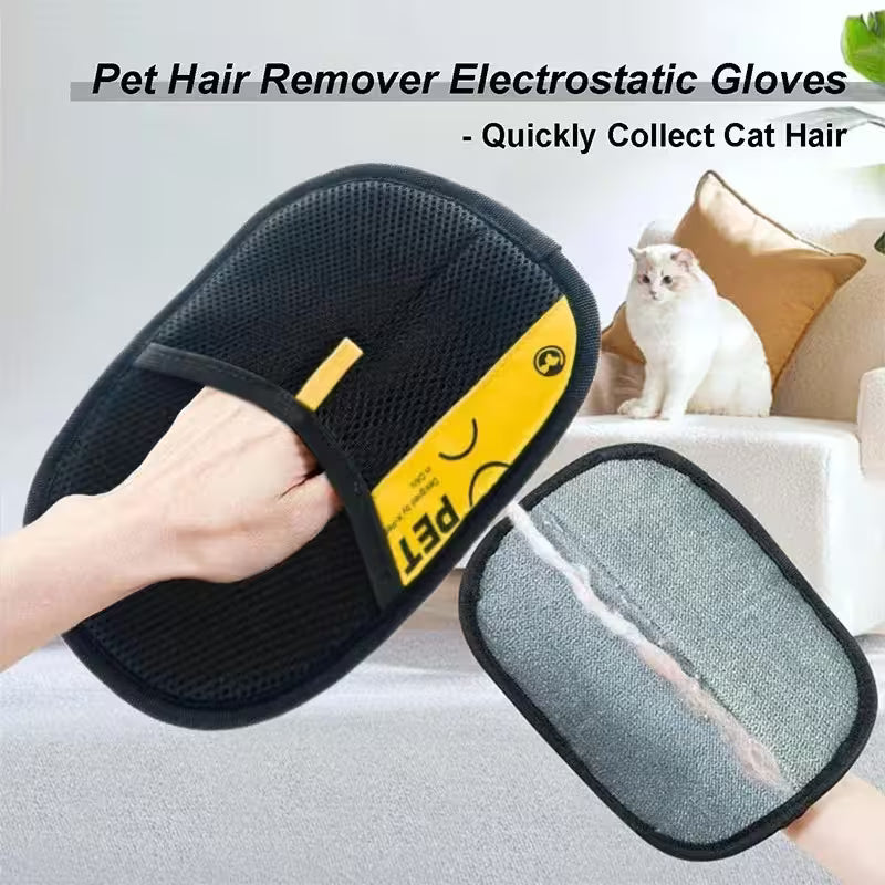 Gants anti-poils d'animaux – Toilettage électrostatique réutilisable pour chats et chiens